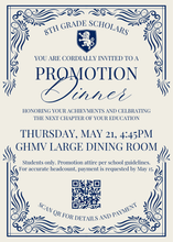 Load image into Gallery viewer, 8th Grade Promotion Dinner